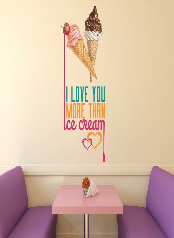 Wallstick ملصقات جدارية تحمل اقتباسات عن الآيس كريم (فينيل 105 سم × 50 سم) - Image 3